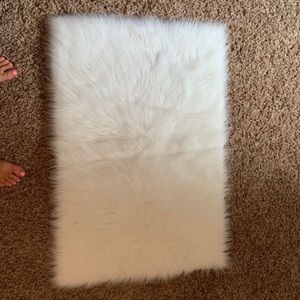 White rug